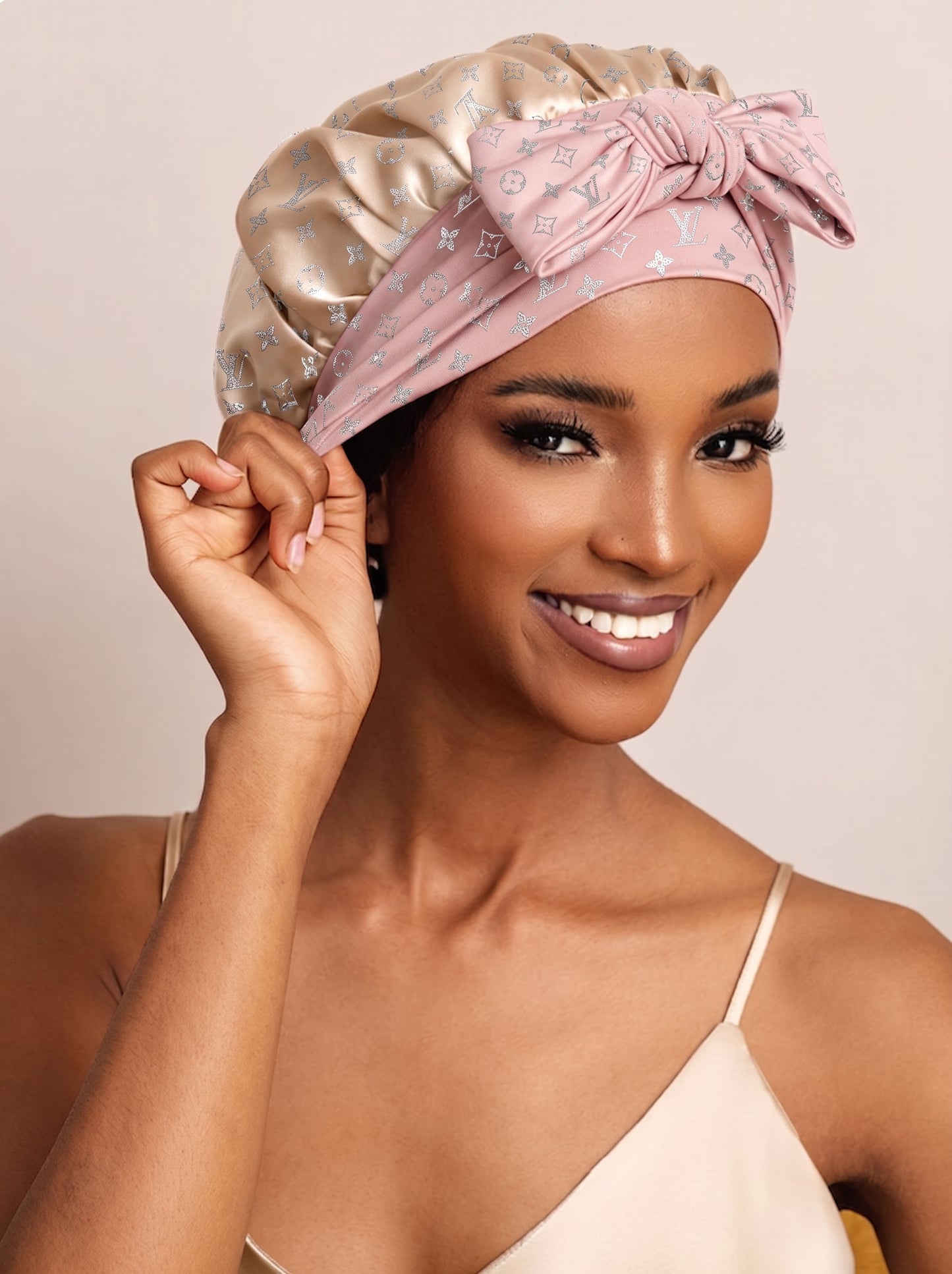 Satin Crown Bow Bonnet
